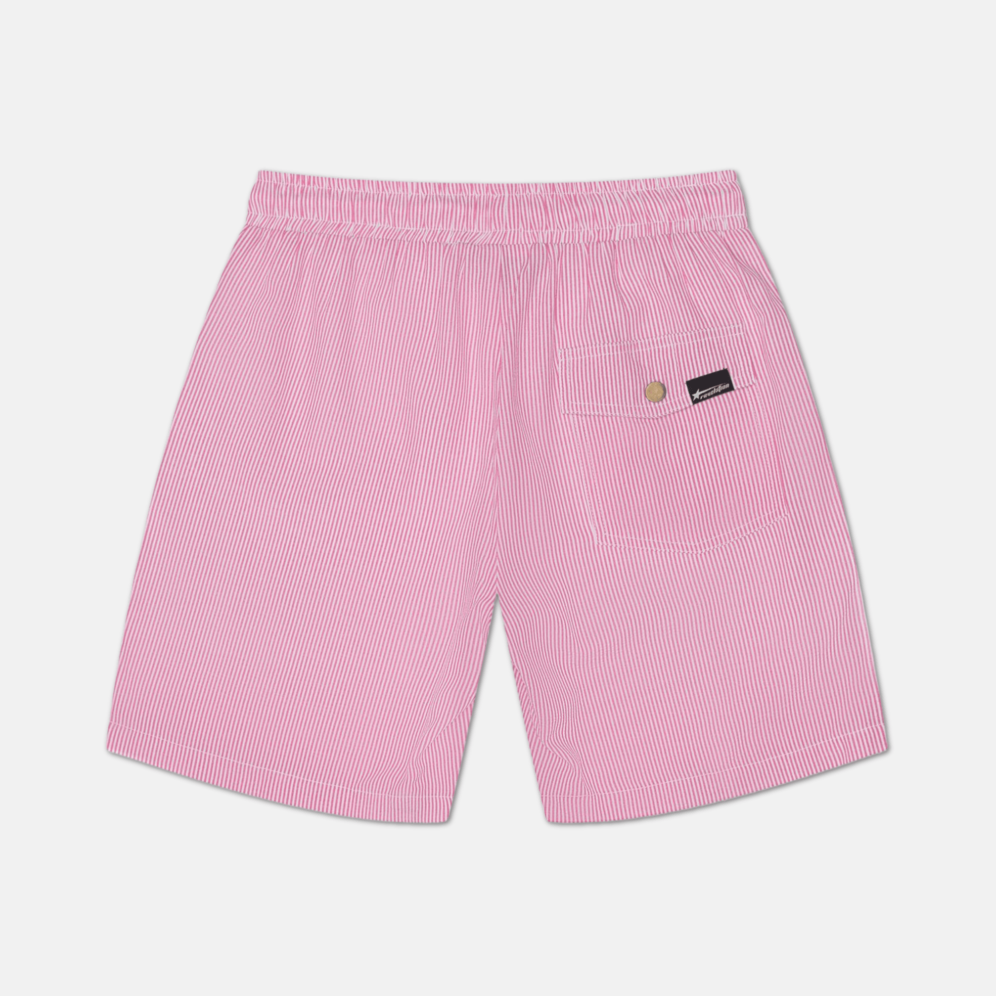 CROSS STRIPED SWIM SHORTS - Revelation Apparel